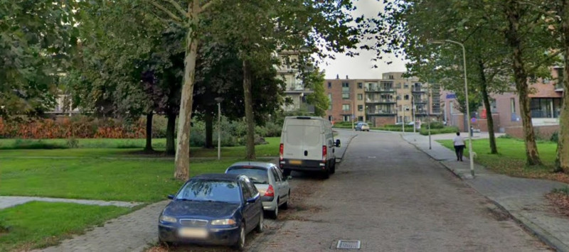 Foto van de locatie van de werkzaamheden in de Weverstraat in Gorinchem