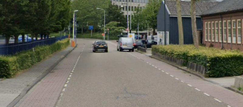 Foto van de locatie van de werkzaamheden in de Schelluinsestraat in Gorinchem