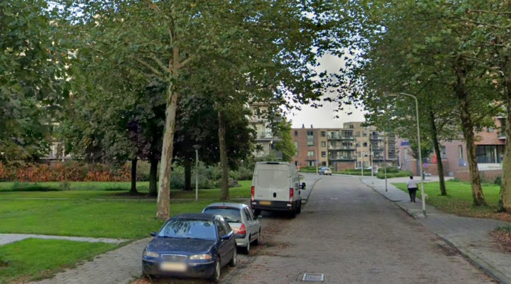 Foto van de locatie van de werkzaamheden in de Weverstraat in Gorinchem