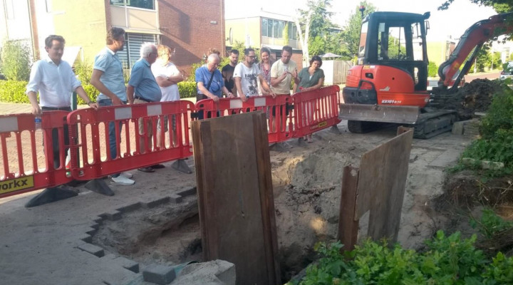 Foto genomen in de Gildenweg tijdens de rondleiding op 15 juni 2023